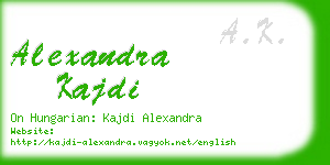 alexandra kajdi business card